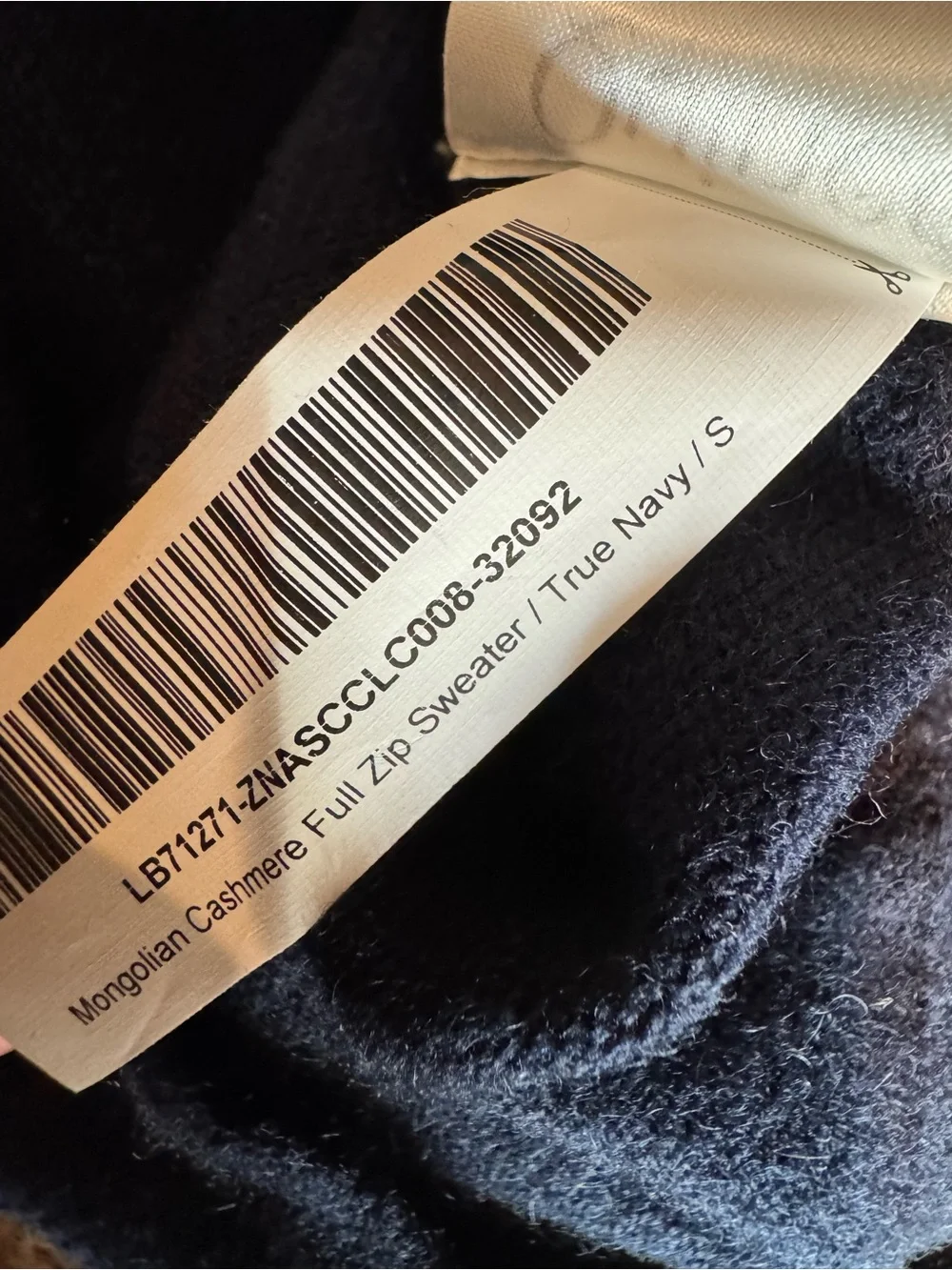 Quince Mongolian Cashmere Full Zip Sweater True Navy